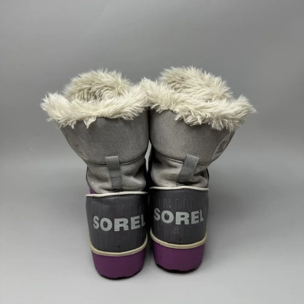 Sorel Womens Tivoli II Gray Leather Round Toe Lace Up Ankle Snow Boots Size 7 - Picture 5 of 8